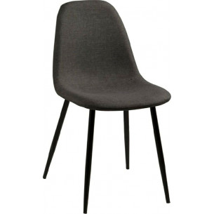 Wilma grey&amp;black upholstered chair Actona