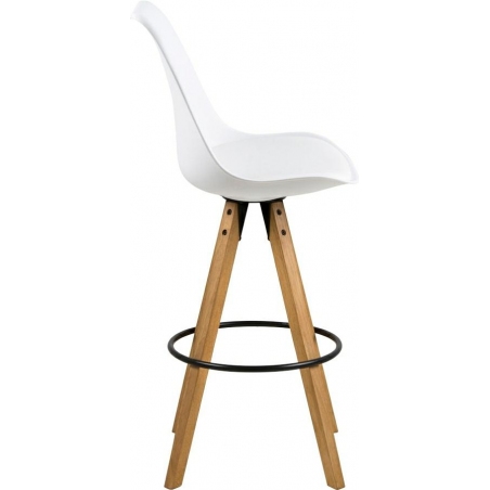 Dima white&amp;oak scandinavian bar chair Actona
