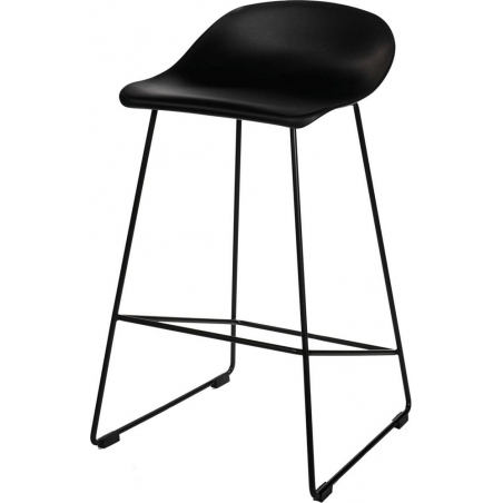 Molly Low 66 black industrial bar stool with black base Intesi