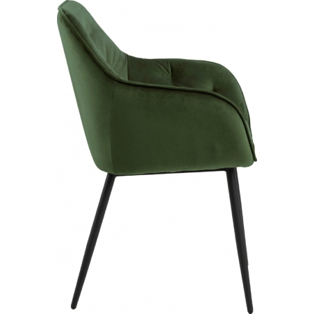 Brooke green&amp;black quilted velvet chair Actona