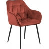 Brooke coral&amp;black quilted velvet chair Actona