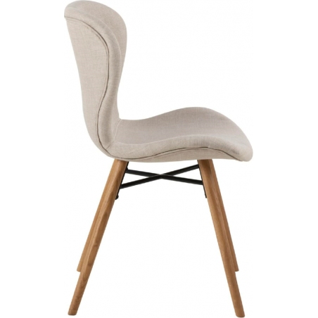 Batilda beige&amp;wood scandinavian upholstered chair Actona
