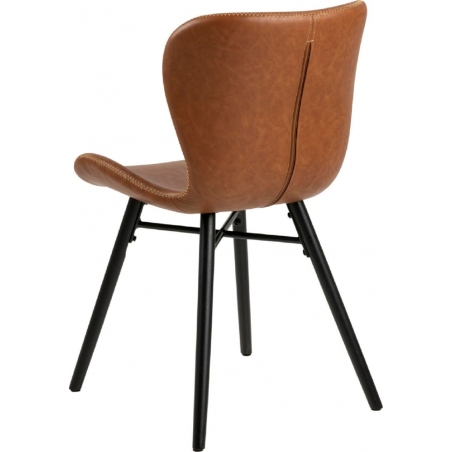 Batilda Retro brown&amp;black faux leather chair Actona