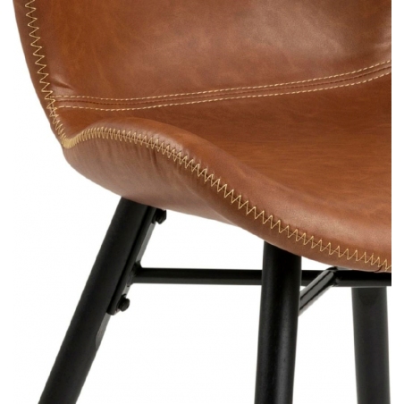 Batilda Retro brown&amp;black faux leather chair Actona