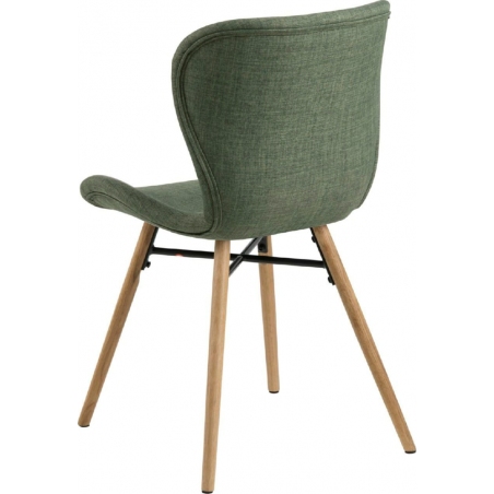 Batilda green scandinavian upholstered chair with wooden legs Actona