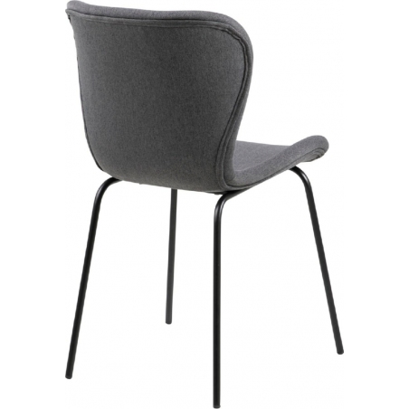 Batilda II dark grey&amp;black upholstered chair Actona