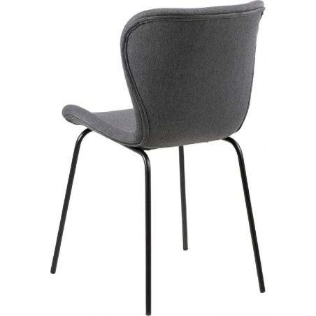 Batilda II dark grey&amp;black upholstered chair Actona