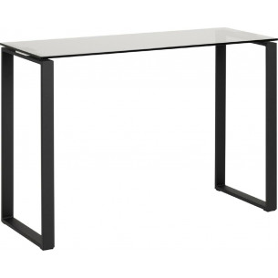 Katrine 110 smoke glass&amp;black glass console table Actona