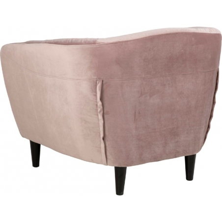 Ria pink velvet quilted armchair Actona