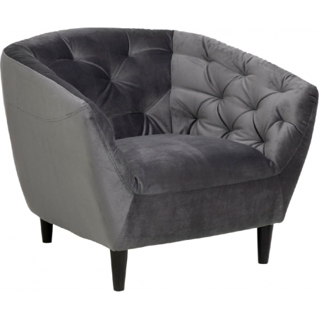 Ria dark grey quilted upholstered armchair Actona