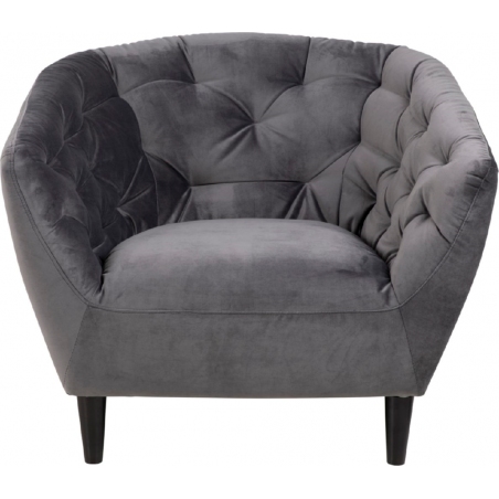 Ria dark grey quilted upholstered armchair Actona