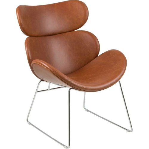Cazar brown eco-leather armchair Actona
