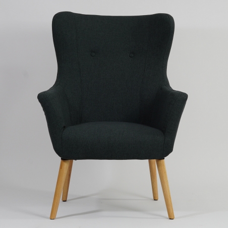 Cotto dark grey scandinavian upholstered armchair Halmar