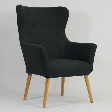 Cotto dark grey scandinavian upholstered armchair Halmar