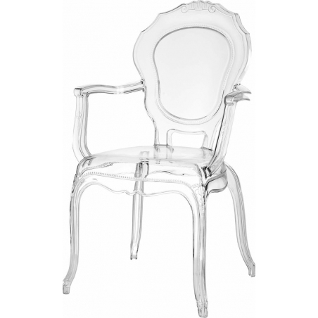Queen Arm transparent chair with armrests Intesi