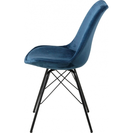 Eris VIC navy blue&amp;black velvet chair Actona