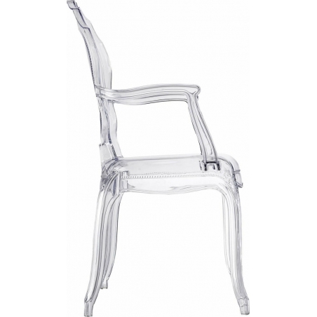 Queen Arm transparent chair with armrests Intesi