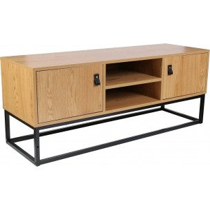 Abbott 117 oak&amp;black industrial TV sideboard Intesi 2
