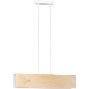 Carlo 48 plywood&amp;white linear plywood pendant lamp Emibig