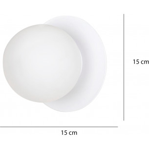 Stylowy Kinkiet szklany klosz Minerva 15 biały Emibig do sypialni i salonu. 2