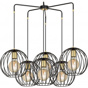 Albio VI 75 black wire pendant lamp Emibig