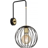 Albio black wire wall lamp with arm Emibig