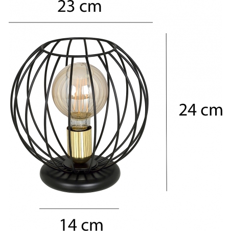 Albio black wire table lamp Emibig