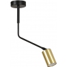 Verno black&amp;gold semi flush ceiling light with adjustable arm Emibig