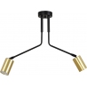 Verno II black&amp;gold semi flush ceiling light with adjustable arms and 2 lights Emibig