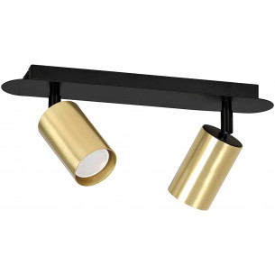 Zen 42 black&amp;gold double ceiling spotlight Emibig