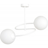 Designerska Lampa sufitowa szklane kule Selbi II 44 biała Emibig do salonu, jadalni i sypialni.