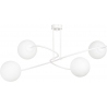 Selbi IV 74 white glass balls semi flush ceiling light Emibig