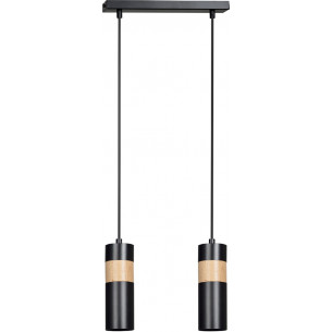 Akari 30 black scandinavian tubes pendant lamp Emibig