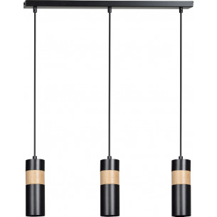 Akari 60 black scandinavian triple pendant lamp Emibig