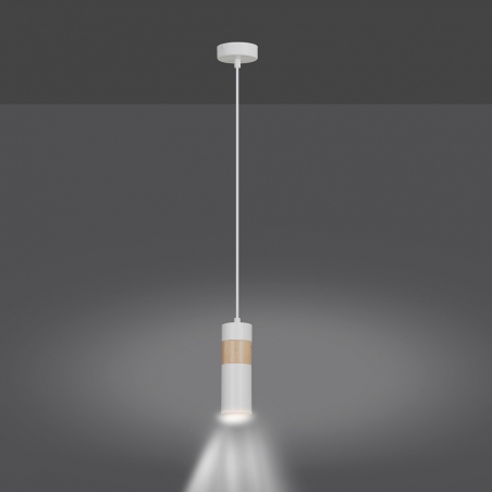 Akari 10 white scandinavian tube pendant lamp Emibig