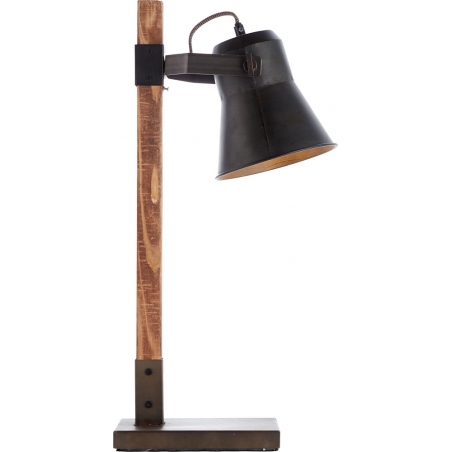 Plow black steel&amp;wood industrial desk lamp Brilliant