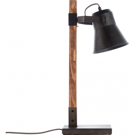 Plow black steel&amp;wood industrial desk lamp Brilliant