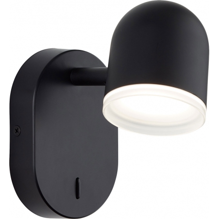 Gretchen LED black matt wall lamp with switch Brilliant