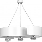 Nowoczesna Lampa wisząca potrójna nowoczesna Vixon 60 biała Emibig do kuchni i salonu.
