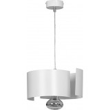 Nowoczesna Lampa wisząca metalowa Vixon 30 biała Emibig do kuchni i salonu.