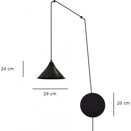 Abramo black geometric pendant lamp Emibig