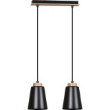Bolero 40 black scandinavian pendant lamp with 2 lights Emibig