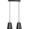 Bolero 40 black scandinavian pendant lamp with 2 lights Emibig