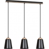 Stylowa Lampa wisząca potrójna skandynawska Bolero 66 czarna Emibig do kuchni,  salonu i nad stół.