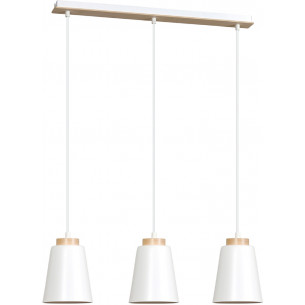 Bolero 66 white scandinavian triple pendant lamp Emibig