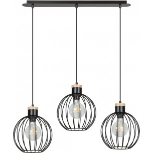 Barbado III black wire balls pendant lamp Emibig