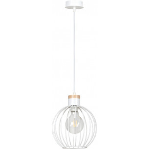 Barbado 22 white wire ball pendant lamp Emibig