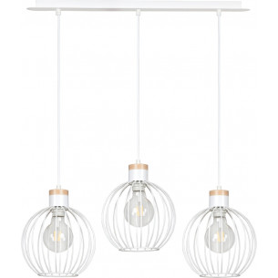 Barbado III white wire balls pendant lamp Emibig