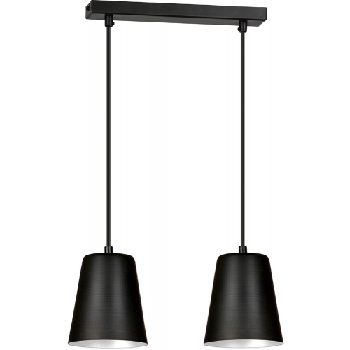 Skandynawska Lampa wisząca podwójna Milagro 40 czarno-biała Emibig do kuchni,  salonu i nad stół.