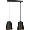 Skandynawska Lampa wisząca podwójna Milagro 40 czarno-złota Emibig do salonu i nad stół.